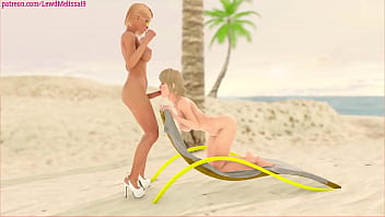 Preview 2 of Tishart - Futa x futa on the beach
