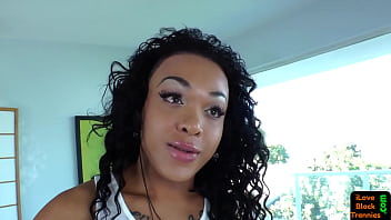 Preview 2 of Bihari Sex Full Hd Video - Curvy black ts masturbating in solo scene