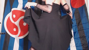 Preview 1 of Soahg Rat Sax - HD Upskirt Closeup Hairy Pussy and Asshole in Crotchless Fishnet Tights