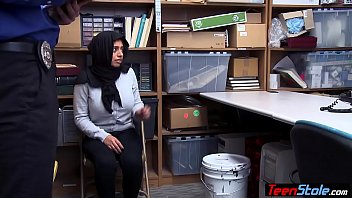 Preview 1 of Old Man Makes Young Girl Squirt - Huge titted muslim teen thief fucked hard by a mall cop