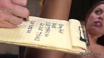 Preview 4 of Squirt Pussy Grouop - Curved blonde slave anal fuck training