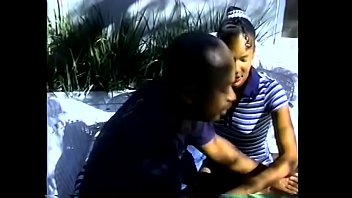 Preview 1 of Hijab Cuple Outdoor - Teenage girl gets fucked hard in her hairy black pussy