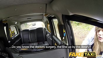 Preview 1 of Katy Chubby - Fake Taxi Busty passenger gives good tit wank and rides drivers big beard
