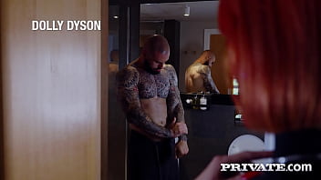 Preview 2 of Red Head Sara - Dolly Dyson Squirts in a Three