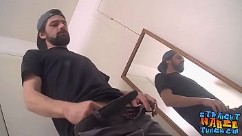 Preview 1 of Ref Sex Vidios - Bearded straight guy jacking and stroking until he cums