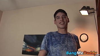 Preview 1 of Close Up Wabcam Squit - Twink takes fat prick up his hairy rear missionary style