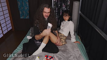 Preview 1 of Momsex Hb - Shibari foreplay with Zaya ofHel - tied up and fucked with a banana