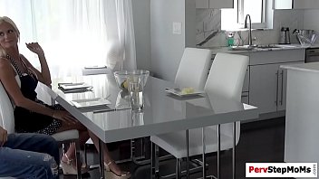 Preview 4 of Home Lama - Olivia sucks stepsons cock at the table