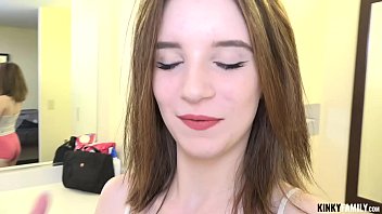Preview 1 of Mom Xxxx Fuck - Kinky Family - Fucking stepbrother Lily Moon for a vlog