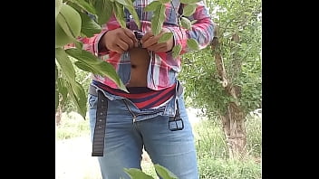 Preview 1 of Lbo Ultimate - Jerk-off in apple orchard with people working