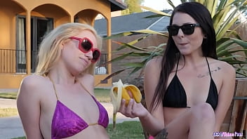 Preview 1 of Door View - Anally fucked glam beauty toying her cunt