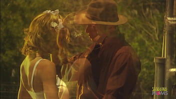 Preview 2 of With Myson - Attractive young blonde with small tits fucked by cowboys big hard dick
