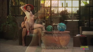 Preview 4 of Rayn Conner Porn Video - Beautiful brunette lets her fan fuck her wet pussy near the swimming pool