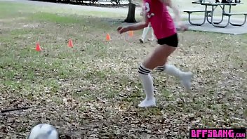Preview 2 of Wife Pregnancy Test Creampie - Teen BFFs sex party with two guys after soccer practice