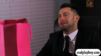 Preview 1 of Drinking Xxxx - Babe sucks off and banged on office desk