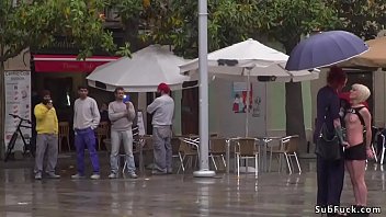 Preview 2 of Japani X Vide Com - Blonde spinner humiliated in public