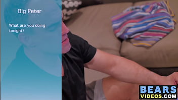 Preview 1 of Son Sex Big Boot Mami - Hairy bear prepares his ass for a pounding of his life
