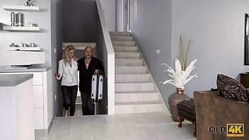 Preview 1 of Fumie Tokikoshi Kbkd433 - OLD4K. Old businessman and busty blonde arrive at home to have sex