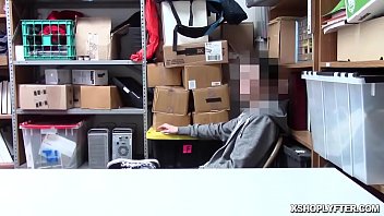 Preview 1 of Daughter Caught Nude By Dad - Rachel Cavilli rides her pussy on top of the shoplyfters big stubborn cock on top!