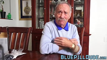 Preview 1 of Xxx Video Chandi Cron - Lucky grandpa stuffs a sweet teens tight pussy with his dick