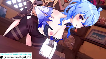 Preview 2 of 3cm Penis - Beauty Ganyu got Fucked by Aether - Genshin Impact Hentai 4K