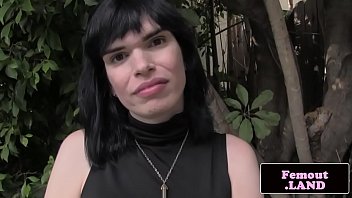 Preview 1 of Sleeping Germany - Solo femboy jerking dick outdoors