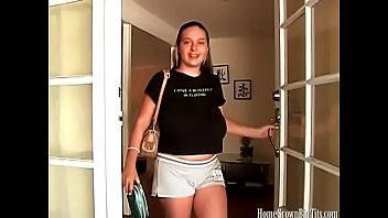 Preview 1 of Dfvg - Amateur with huge natural tits rides a big cock