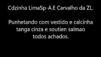 Preview 1 of Chhoti Ladki Ka Sexy Video - Cdzinha LimaSp-Punhetando de vestido bc calcinha tanguinha cinza e soutien Salmao maio 2018