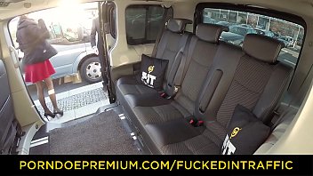 Preview 2 of My Sister In Drunk - VIP SEX VAULT - Enticing footjob and sex in the car with sultry British hottie Tina Kay