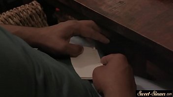 Preview 2 of Court Doggy - Slutty stepdaughter throated and fucked