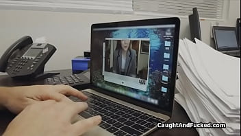 Preview 1 of Snty Sex - Secret cam babe caught and fucked in office