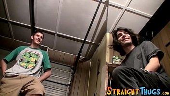 Preview 1 of Reallifecam New - Straight jocks jerk off hairy cocks next to each other