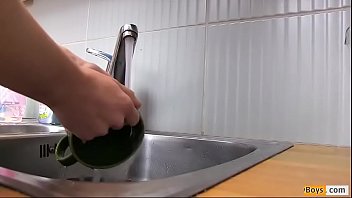 Preview 1 of Wet And Footjob - A Dick Pic From a Friend Has This Teen Boy Wanking