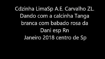 Preview 1 of Great 1 - Cdzinha LimaSp Dando com a calcinha Tanga branca c babado rosa da Dani esp Rn Janeiro 2018