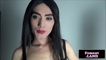 Preview 1 of Xnxxmom 2017 - Beautiful femboi stuffs dildo in her ass