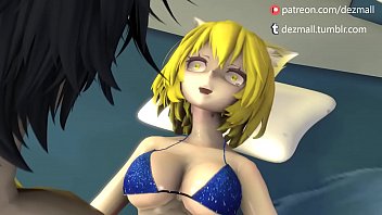 Preview 2 of Organism Lady - Night with Neko-Girl Ran Yakumo