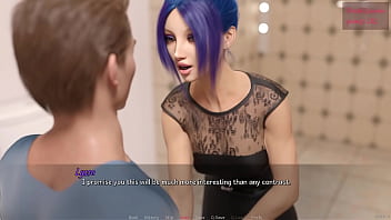 Preview 1 of My Wef - Fetish Locator #67 - Blue Haired Lawyer Has The Biggest Futa Cock