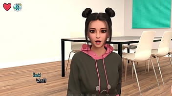 Preview 1 of Family Dadi And Dotar Xxx - Elmwood University #19 - 18 Year Old Asian Girl Flashes Her Perky Tits And Gives Blowjob To A Banana