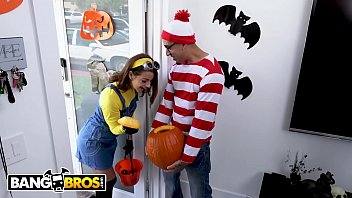 Preview 1 of School Bus Xxx Girls - BANGBROS - Teen Evelin Stone Gets Bruno Dickemz&#039_s Dick In A Pumpkin
