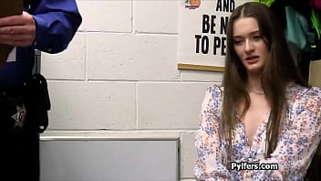 Preview 3 of Jogong Sex - Tall brunette ends on mall cops hard cock