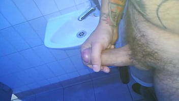 Preview 2 of Adik Kongkek Akak Tidur Melayu - Wanking in public toilet