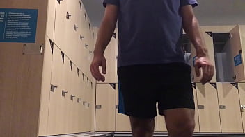 Preview 1 of Jasm Caro - Amateur at the gym locker room (post workout)