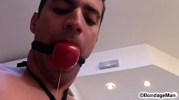 Preview 1 of Tabo Teen Xxx - Felipe in bondage tied up and ballgagged | free