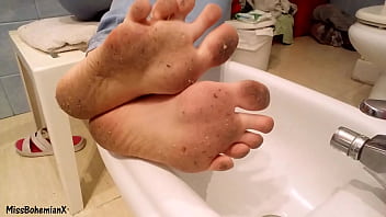 Preview 1 of Ass Friends Tongue - Washing Extremely Dirty Feet - Close Up (TEASER)
