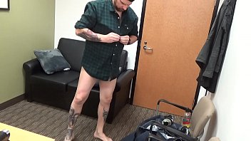 Preview 2 of Girl Boy Tits - Jack shows off his Piercing at casting couch