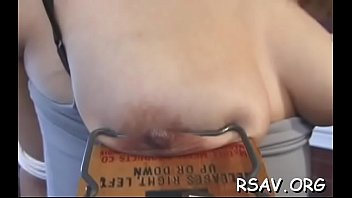 Preview 3 of Elektro Anal Plug - Coarse man plays with this bitch&#039_s nipples and gags her