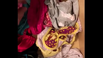Preview 3 of Huge Boobs Bbw Handjob - Neighbors wife&rsquo_s panty drawer