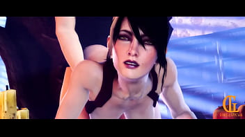 Preview 2 of Karina Gyno - Morrigan Bent Over A Table