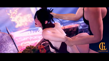 Preview 4 of Karina Gyno - Morrigan Bent Over A Table