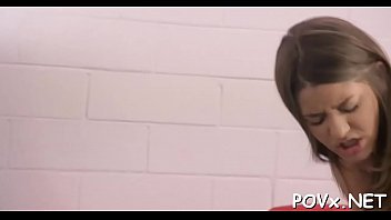 Preview 3 of Straight Man Has Durin Porn - Teenie with bushy pussy aperture gets awarded with cumshots